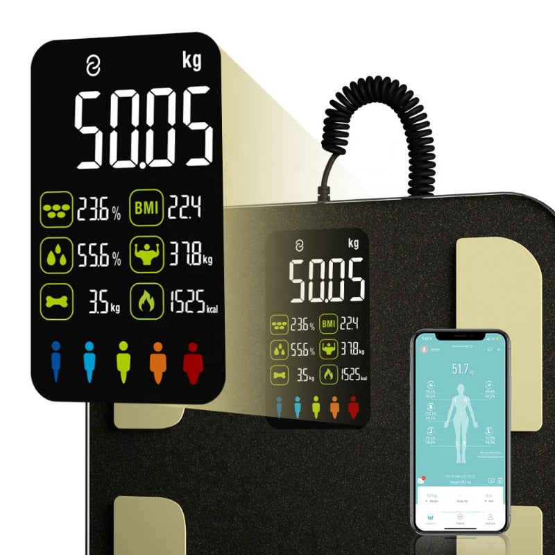 Smart Bioimpedance Scale 2023 New Smart Body Composition Scale Digital Scale Body Fat Weight Scale Balance Bioimpedance Scale