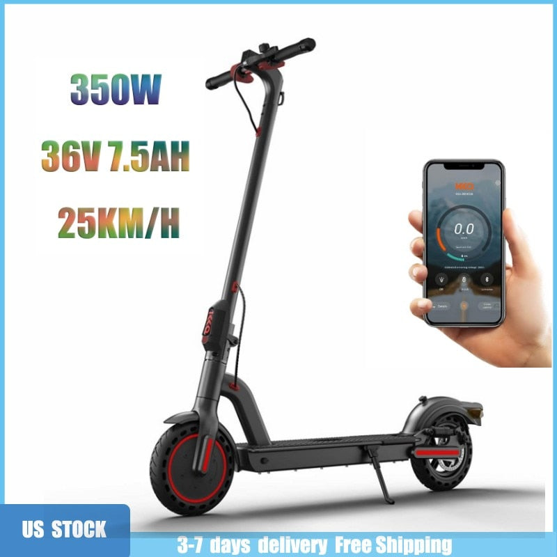 25KM/H Electric Scooter Adult 36V 8.5 Inches E Scooters 350W 7.5Ah Battery Adult Foldable Electric Skateboard Scooter US Stock
