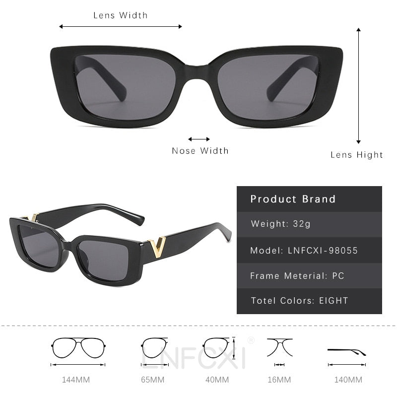LNFCXI Retro Small Frame Cat Eye Sunglasses for Women 2021 Luxury V  Sun Glasses Men Fashion Jelly Sunglasses with Metal Hinges