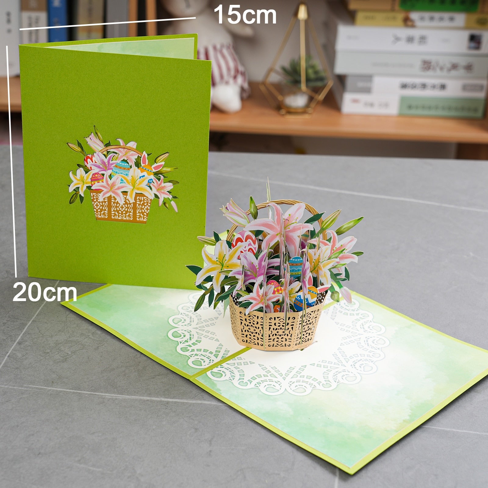 Pop-Up Flower Card Flora 3D Greeting Card for Birthday Mothers Father&#39;s Day Graduation Wedding Anniversary Get Well Sympathy