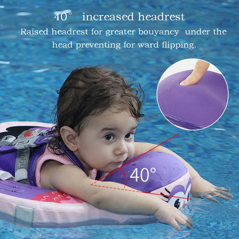 Mambobaby Baby Float Swimming Ring With Roof Infant Waist Floater Non-Inflatable Buoy Beach Pool Accessories Toys Swim Trainer