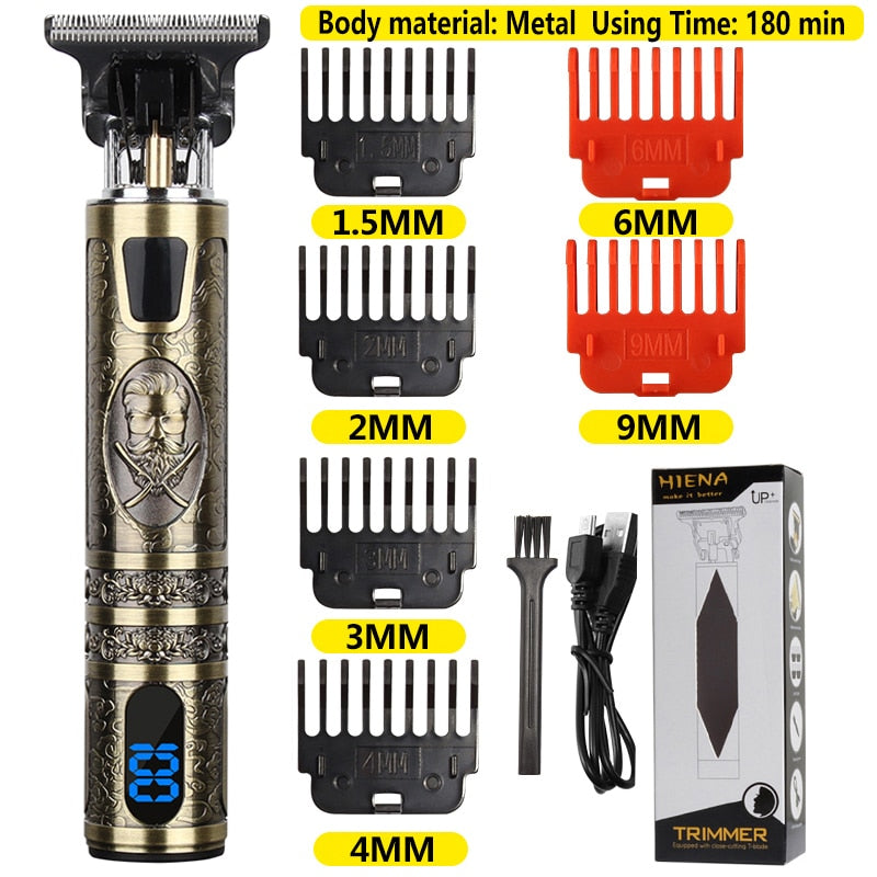 2022 New T9 Electric Hair Clipper Hair Trimmer For Men USB Rechargeable Electric Shaver Beard Barber Adults Hair Cutting Machine