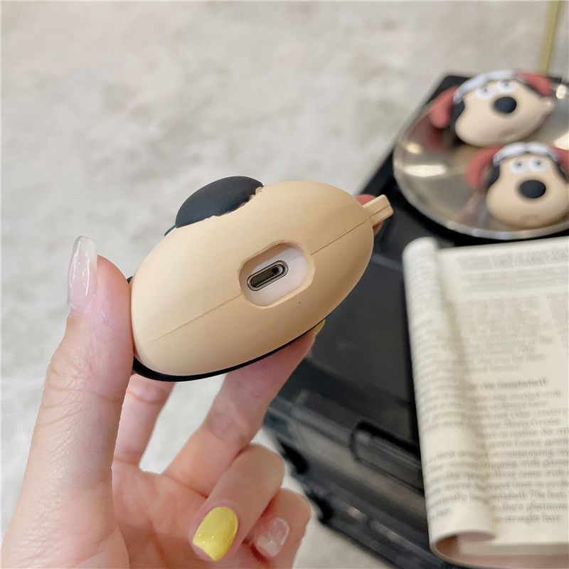 Earphone Pilot Dog Case for AirPods Pro2 Cartoon Soft Silicone Puppy Headphone Cases for AirPods 3 2 1 Headset Protective Covers