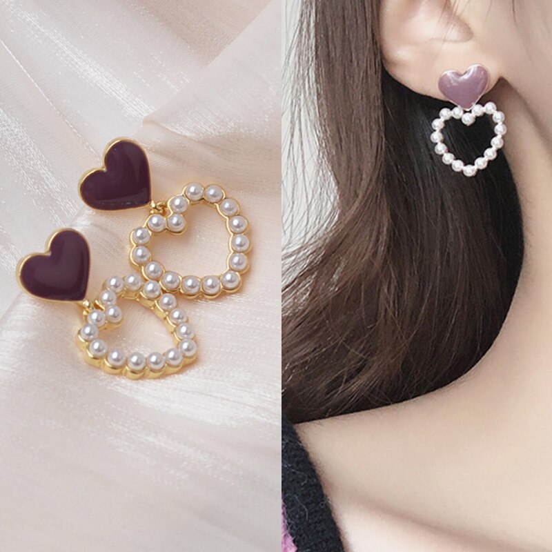 Trend Exquisite Simulated Pearl Long Drop Earrings For Women Party Wedding Female Jewelry Gift Beauty Korean Sexy jewelry Access