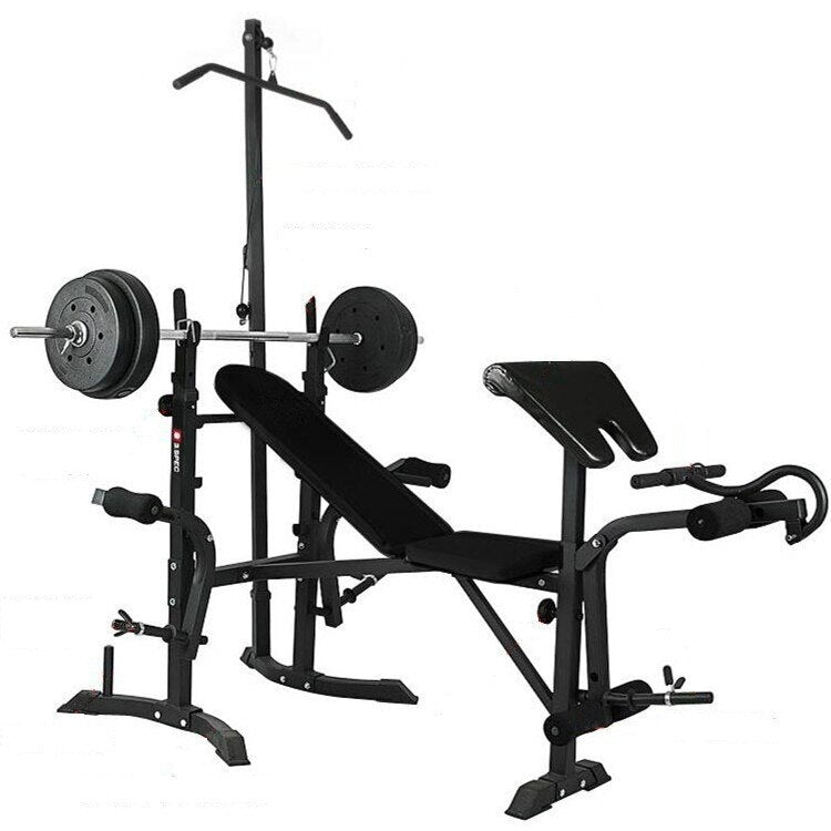 Fitness Equipment Home Bench Press Squat Frame Multi-functional Weight Lifting Bed Barbell Combination Set Men&#39;s Fitness Bench