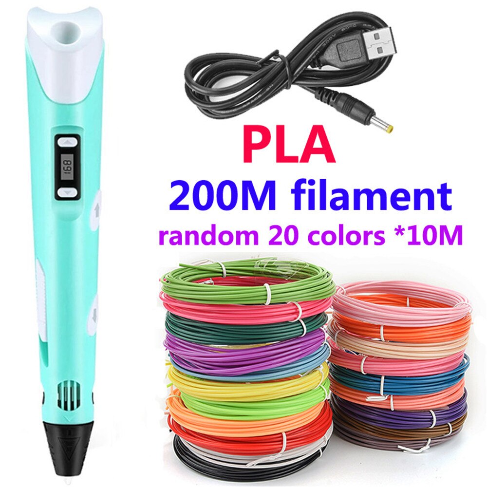 DIY 3D Printing Pen 5V 3D Pen Pencil 3D Drawing Pen Stift PLA Filament For Kid Child Education Hobbies Toys Birthday Gifts