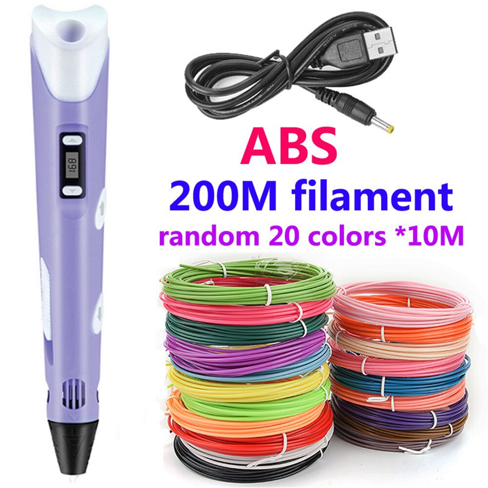 DIY 3D Printing Pen 5V 3D Pen Pencil 3D Drawing Pen Stift PLA Filament For Kid Child Education Hobbies Toys Birthday Gifts