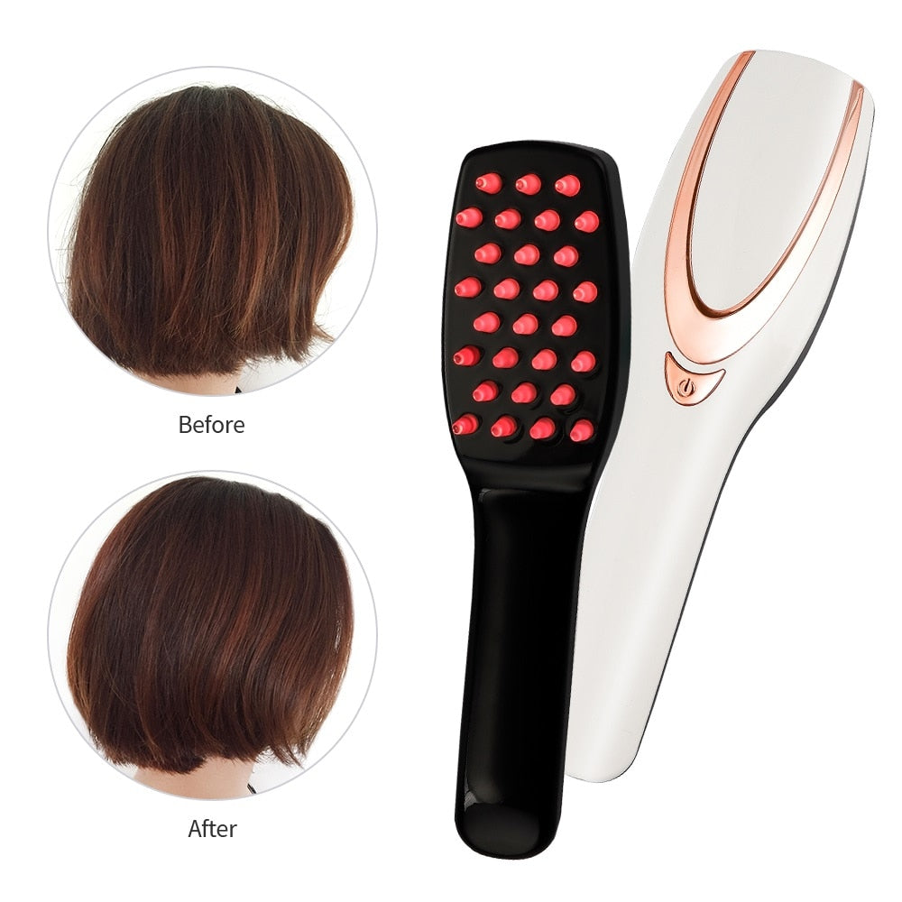 Wireless Laser Hair Growth Massager Comb Anti Hair Loss Care Vibration Laser Scalp Massager Hair Brush Headache Relieve Fatigue