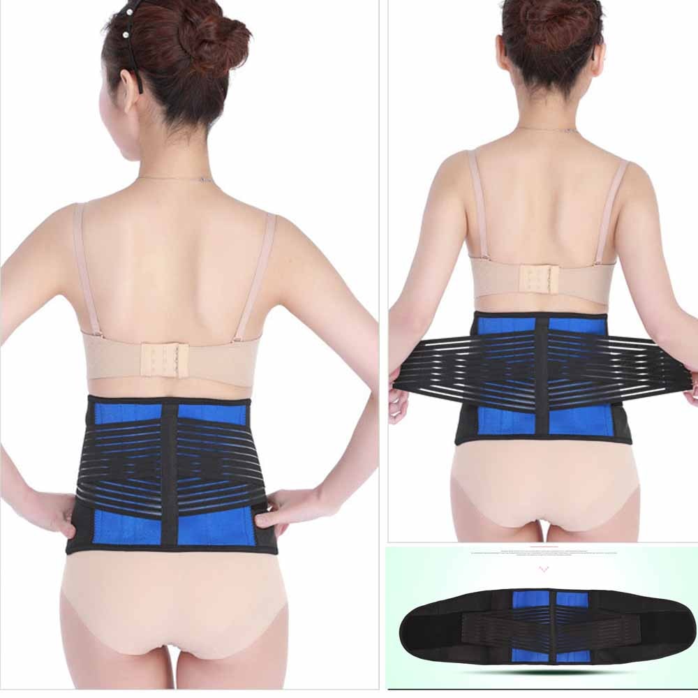 Tcare Lumbar Back Brace Support Belt - Lower Back Pain Relief Massage Band for Herniated Disc Sciatica and Scoliosis for Unisex