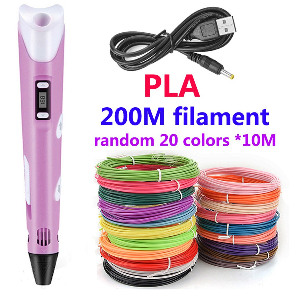 DIY 3D Printing Pen 5V 3D Pen Pencil 3D Drawing Pen Stift PLA Filament For Kid Child Education Hobbies Toys Birthday Gifts