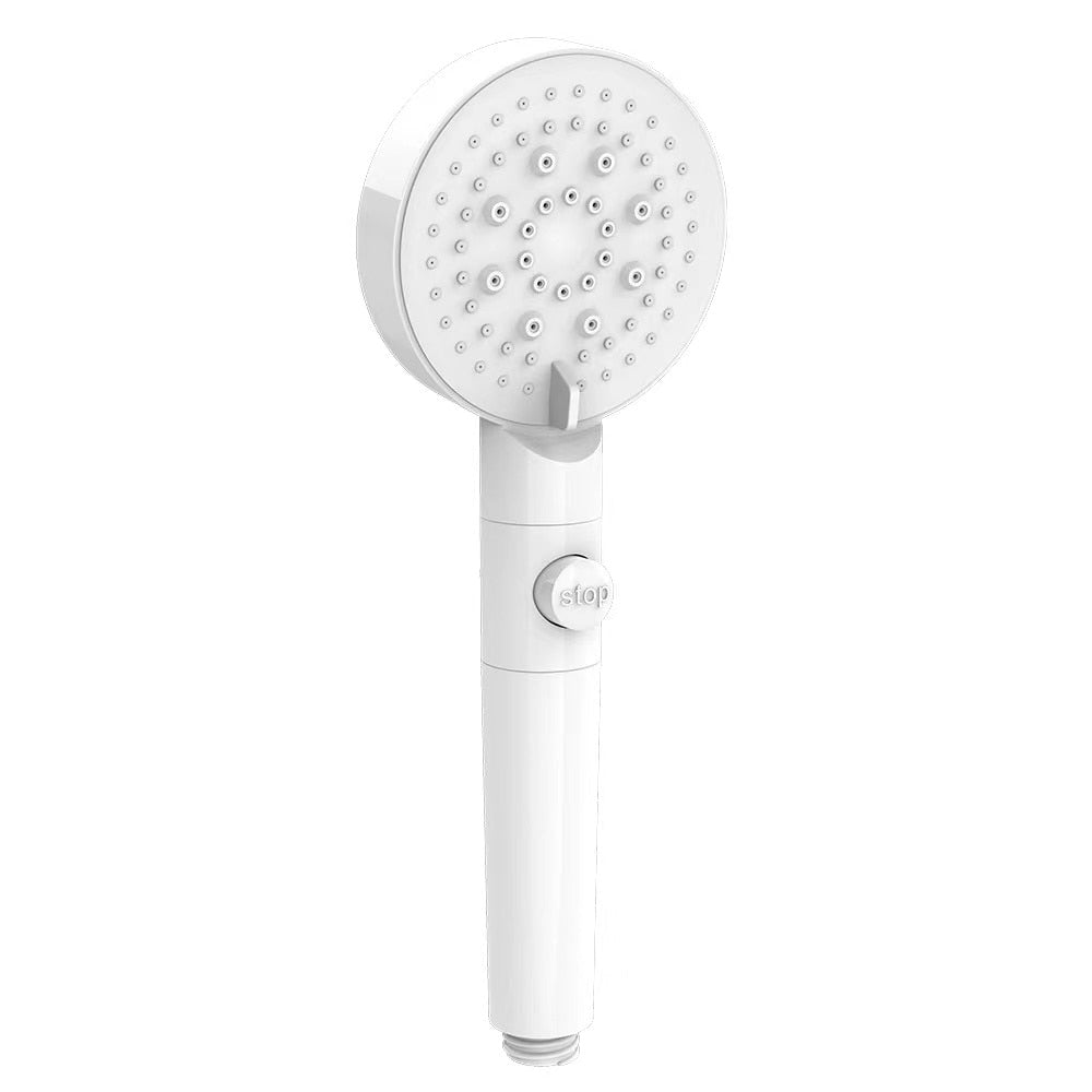 6 Modes Shower Head Adjustable High Pressure Water Saving Shower One-key Stop Water Massage Shower Head for Bathroom Accessories