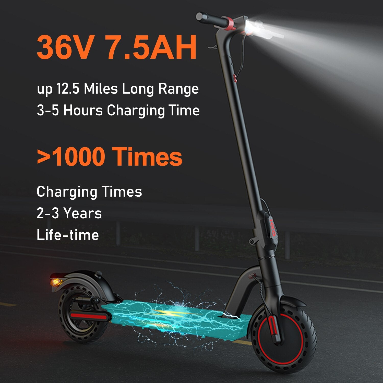 25KM/H Electric Scooter Adult 36V 8.5 Inches E Scooters 350W 7.5Ah Battery Adult Foldable Electric Skateboard Scooter US Stock