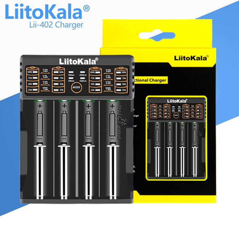 LiitoKala Lii-PD2 Lii-PD4 Lii-S8 Lii-500 Lii-600 Lii-PL2 battery Charger for 18650 26650 21700 AA AAA 3.7V lithium NiMH battery