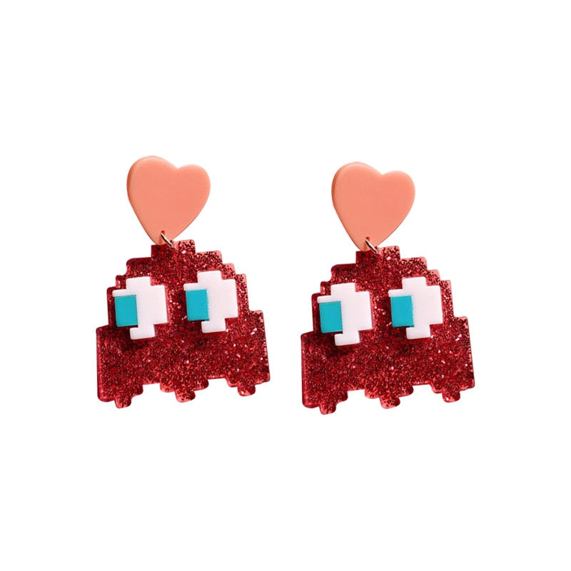 Earrings For Women Girls Hip Hop Cute Exaggeration Special Creativity Jewelry Valentine&#39;s Day Teddy Bear  Sweet Heart