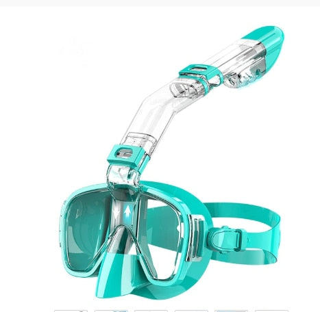 Hot New Snorkel Mask Foldable Diving Mask Set With Dry Top System And Camera Mount, Anti-Fog Professional Snorkeling Gear