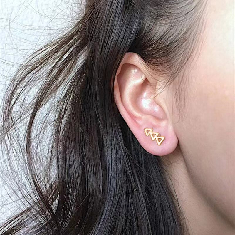 Huitan Minimalist Women Hook Earrings Everyday Accessories Fashion Versatile Girls Ear Earrings Fancy Gift Drop Shipping Jewelry