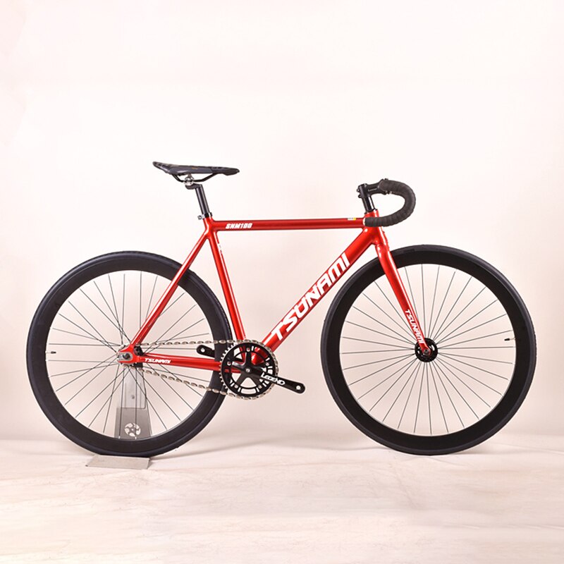 Fixie Fixed Gear Bike Tsunami Track Single Speed Racing Bicycle 700C SNM100 Aluminum Alloy Frame Cycling Parts Customizable