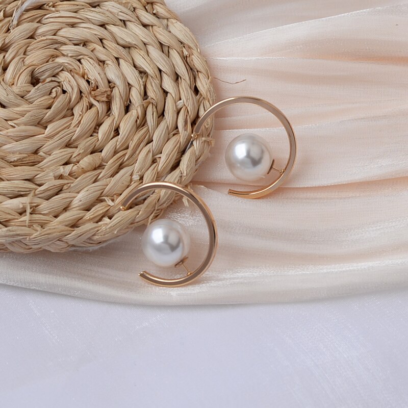 Trend Exquisite Simulated Pearl Long Drop Earrings For Women Party Wedding Female Jewelry Gift Beauty Korean Sexy jewelry Access