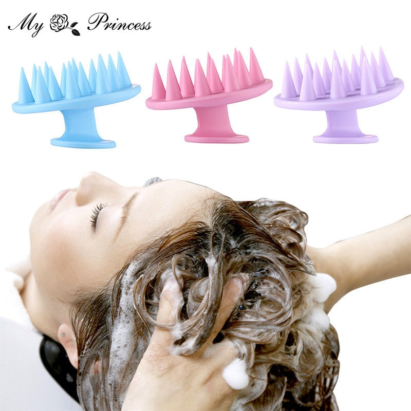 Silicone Shampoo Scalp Hair Massager Shampoo Massage Comb Bath Massage Brush Scalp Massager Hair Shower Brush Comb Care Tool
