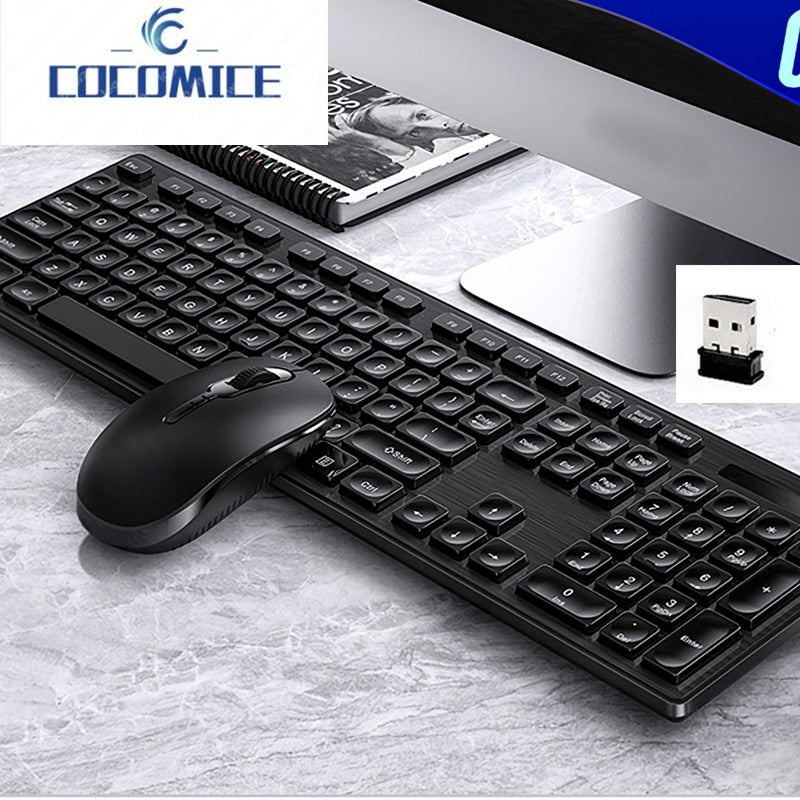 V3 waterproof Wireless Office Keyboard and Mouse Set Chocolate Mute Computer Accessories