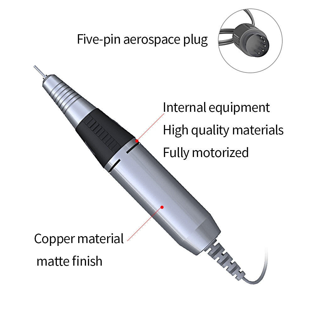 32W 35000RPM Nail Drill Machine Set With Sanding Band Professional Milling Manicure Machine Set Kit With Nail drill Bit Set Kit