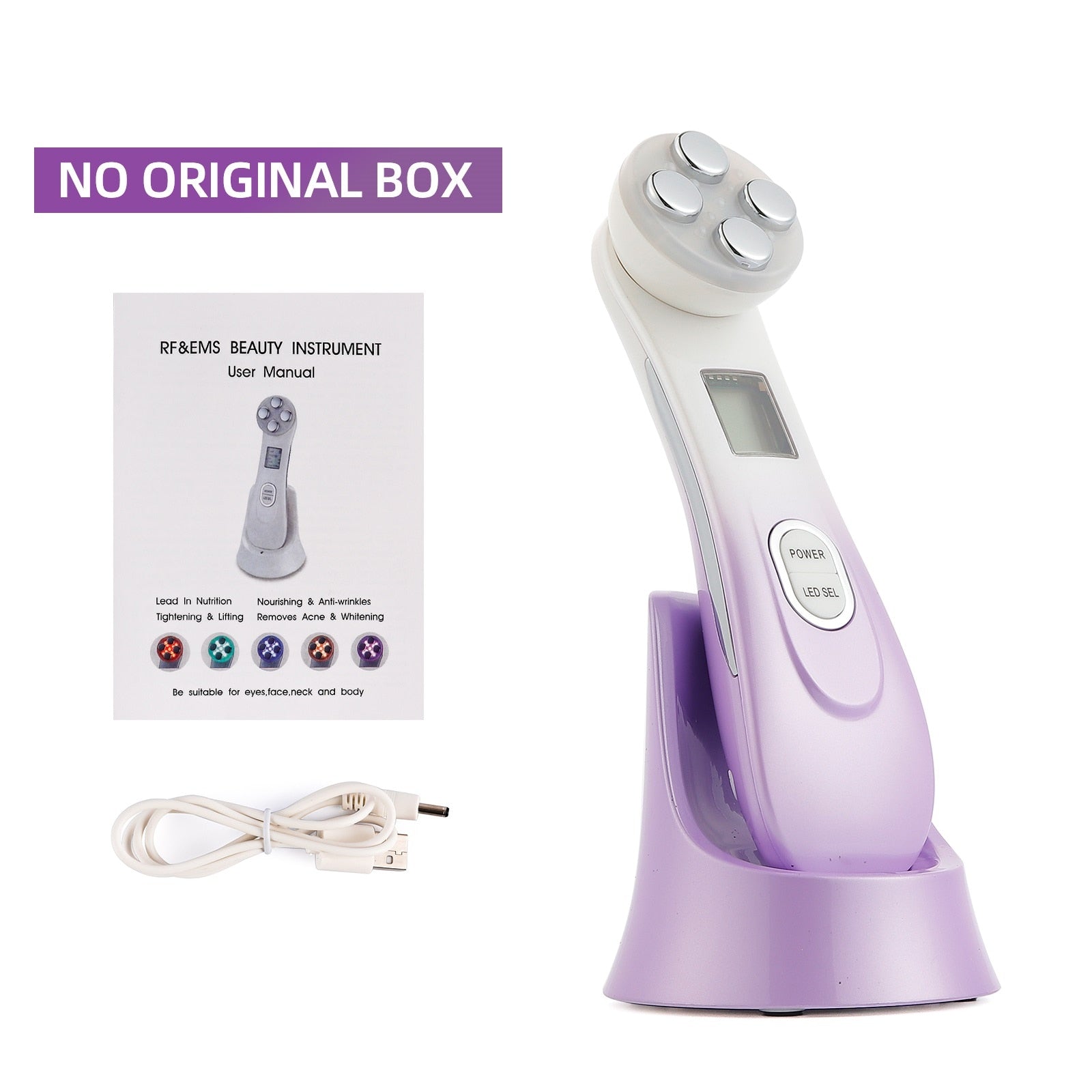 Facial Mesotherapy Electroporation RF Radio Frequency LED Photon Face Lifting Tighten Wrinkle Removal Skin Care Face Massager
