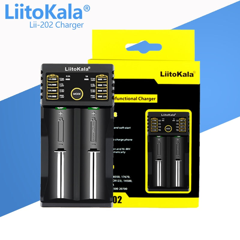 LiitoKala Lii-PD2 Lii-PD4 Lii-S8 Lii-500 Lii-600 Lii-PL2 battery Charger for 18650 26650 21700 AA AAA 3.7V lithium NiMH battery