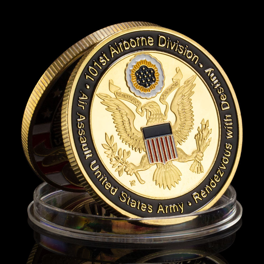 101st Airborne Division Souvenir USA Army Collectibles Gold Plated Commemorative Coin Challenge Coin Military Coin