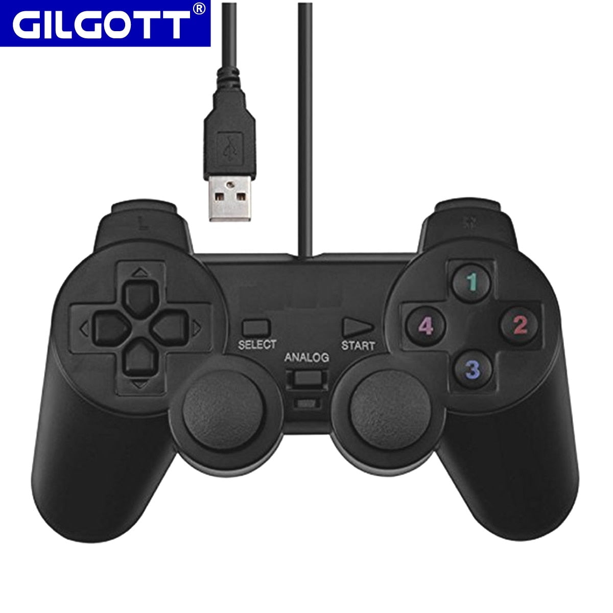 1PCS Dual Vibration USB Wired Controller for Windows 7/8/10 Gamepad Joystick for PC Windows Linux Desktop Laptop