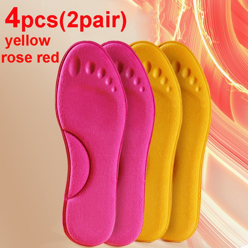 Self-heated Insoles Foot Massage Thermal Thicken Insole Memory Foam Shoe Pads Winter Warm Men Women Sports Shoes Pad Accessories