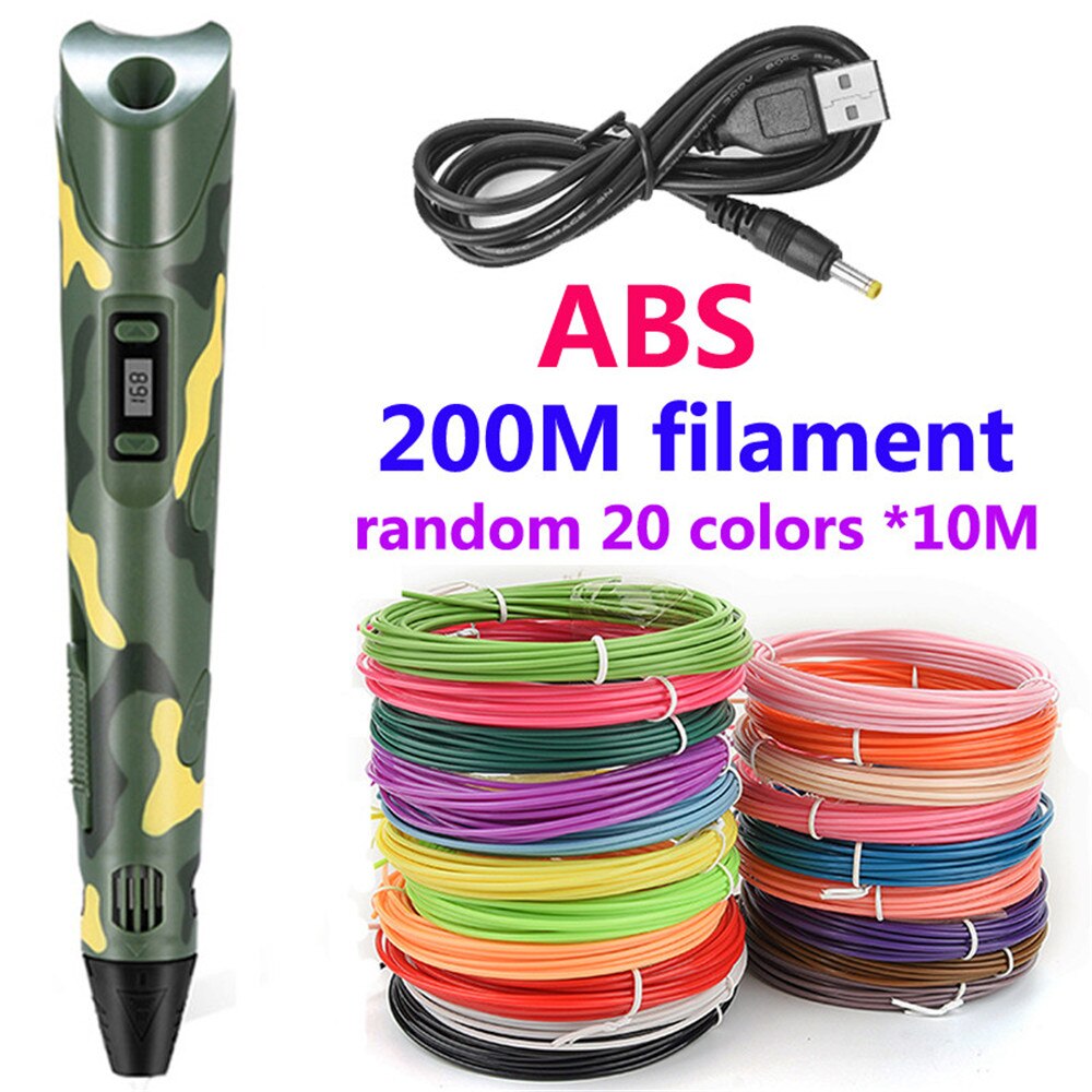 DIY 3D Printing Pen 5V 3D Pen Pencil 3D Drawing Pen Stift PLA Filament For Kid Child Education Hobbies Toys Birthday Gifts