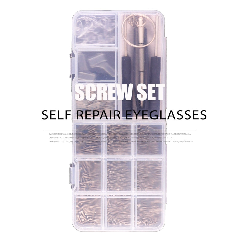 Eyeglasses Sunglasses Repair Kit Tool Glasses Screwdriver Screws Sets Nuts Nose Pad Optical Repair Tool Parts Assorted Kit