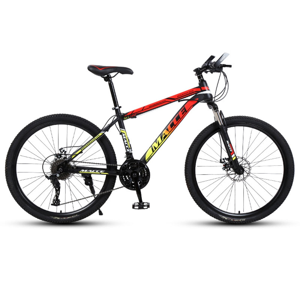 Road Bike Mountain Bike Carbon Steel Bicycle 24 Inch Adult Cross Country Outdoors Non Slip Variable Speed