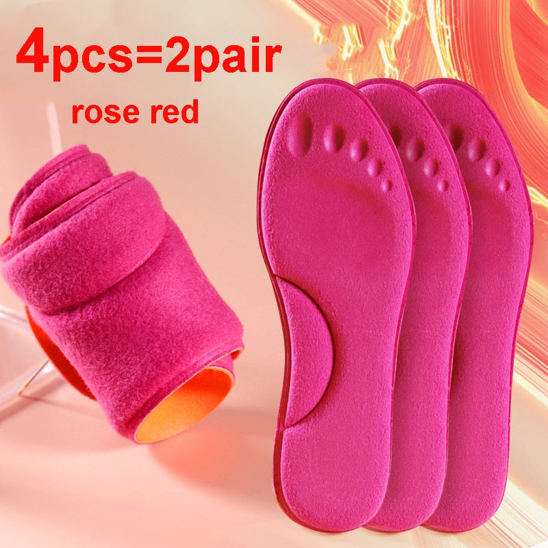 Self-heated Insoles Foot Massage Thermal Thicken Insole Memory Foam Shoe Pads Winter Warm Men Women Sports Shoes Pad Accessories