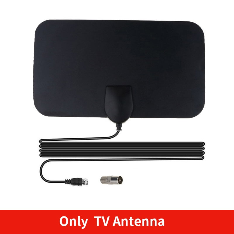 Kebidumei TV Antenna  4K 8K 25DB High Gain HD TV DTV Box Digital  EU Plug 3000 Miles Booster Active Indoor Aerial Flat Design