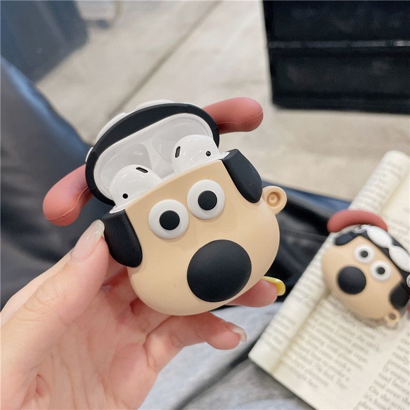 Earphone Pilot Dog Case for AirPods Pro2 Cartoon Soft Silicone Puppy Headphone Cases for AirPods 3 2 1 Headset Protective Covers